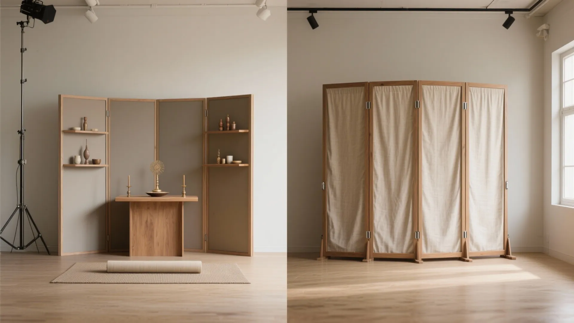 Fold-Away or Screened Altar for Multi-Use Rooms