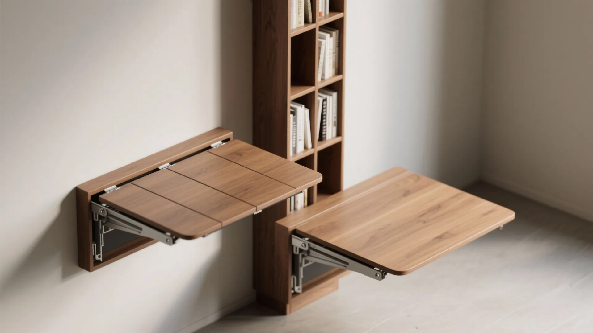 5. Foldaway Table + Vertical Library