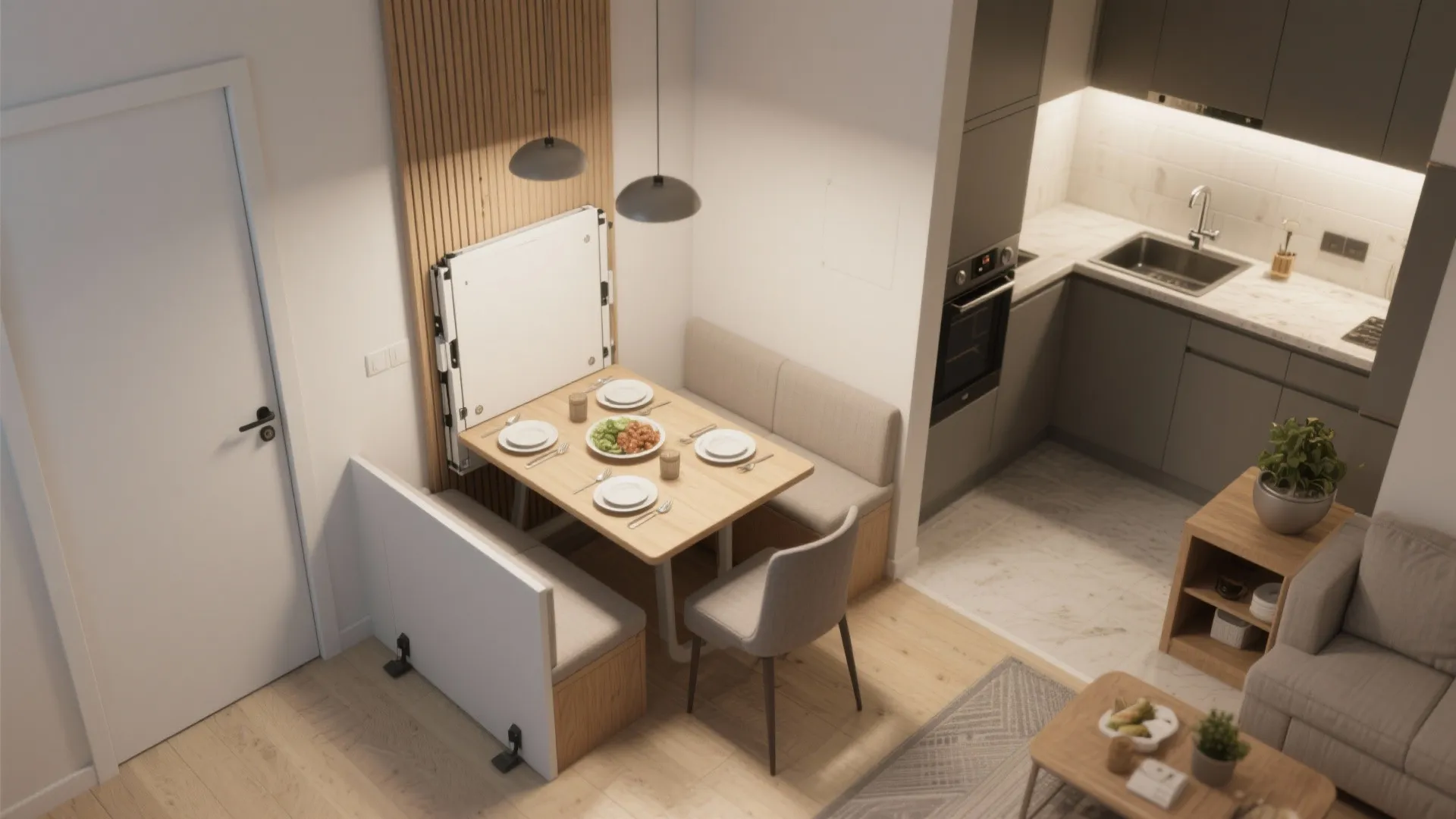 3. Foldaway Dining Table for Flexible Use