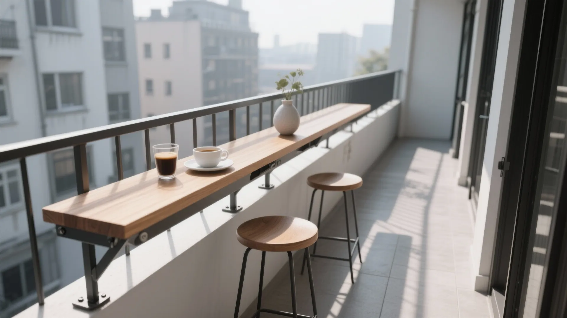 Fold-away dining ledge