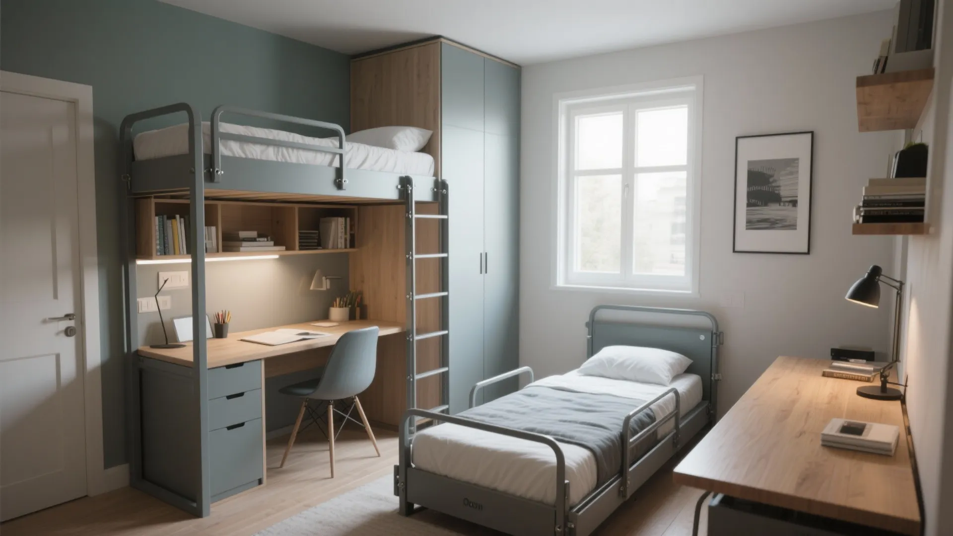 4. Foldaway twin beds and convertible systems