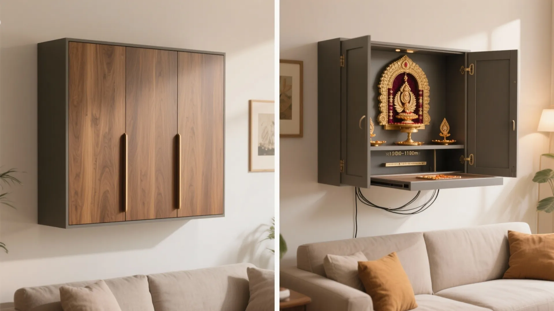 Fold-Away, Wall-Mounted Units with Ritual-Ready Details