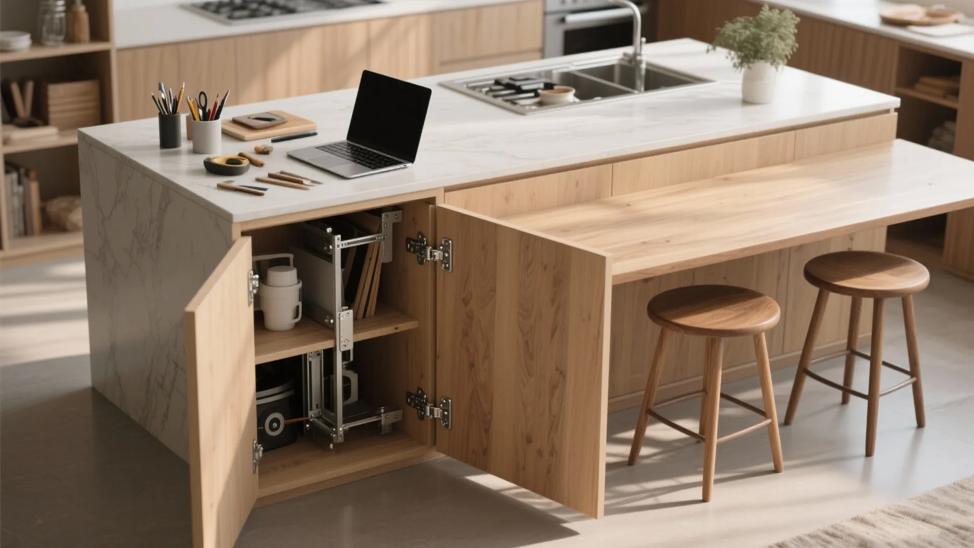 5. Fold-away Workstation and Dining Combo