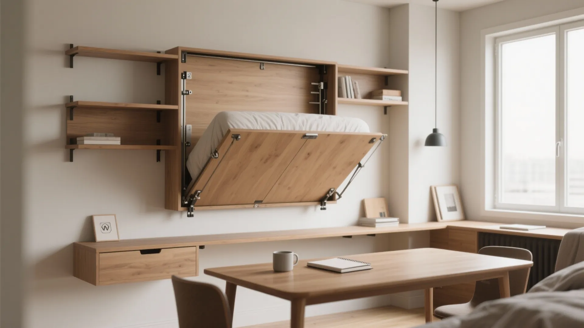 1. Fold-away multifunctional zones