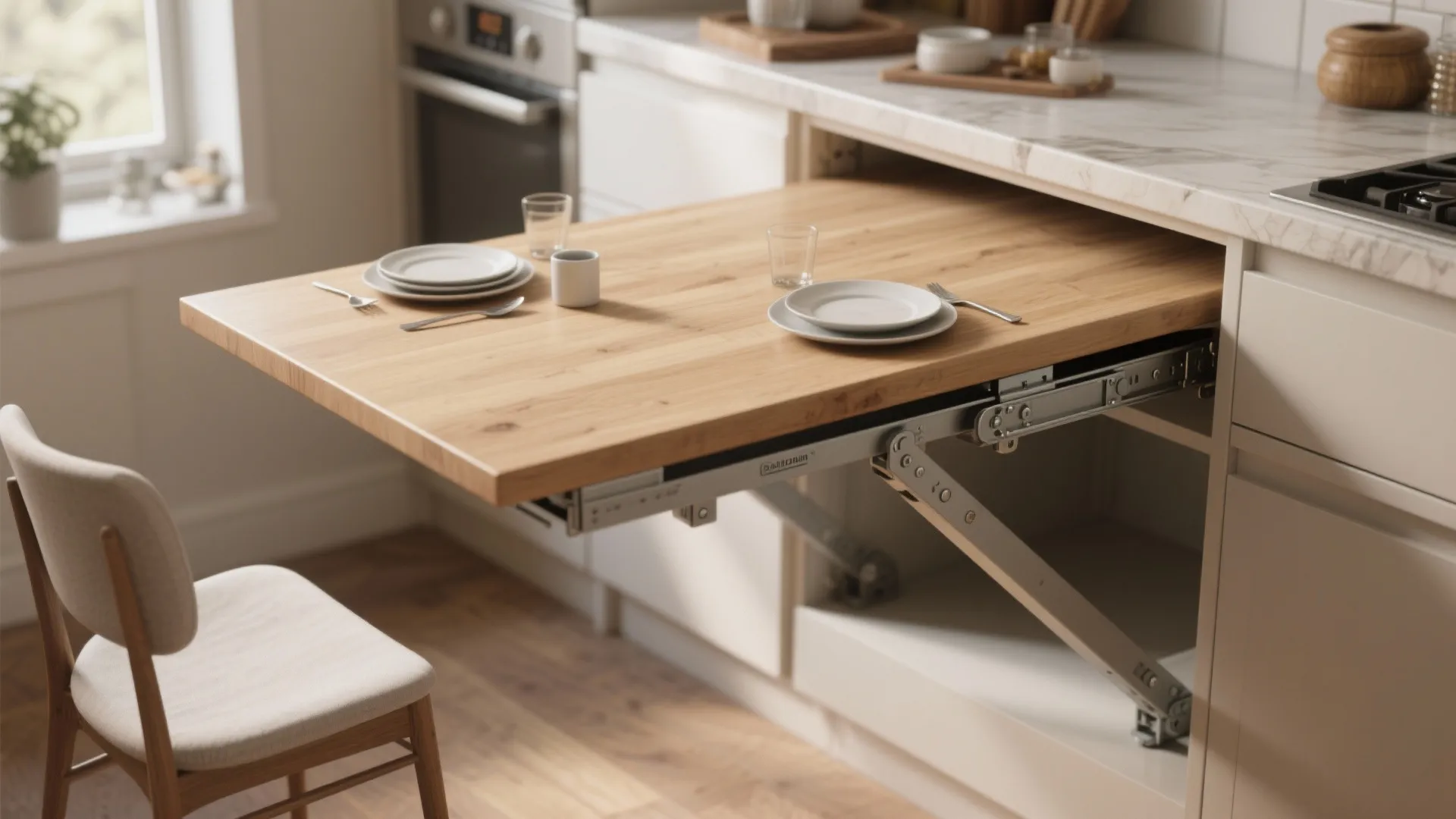 2. Fold-down prep surfaces