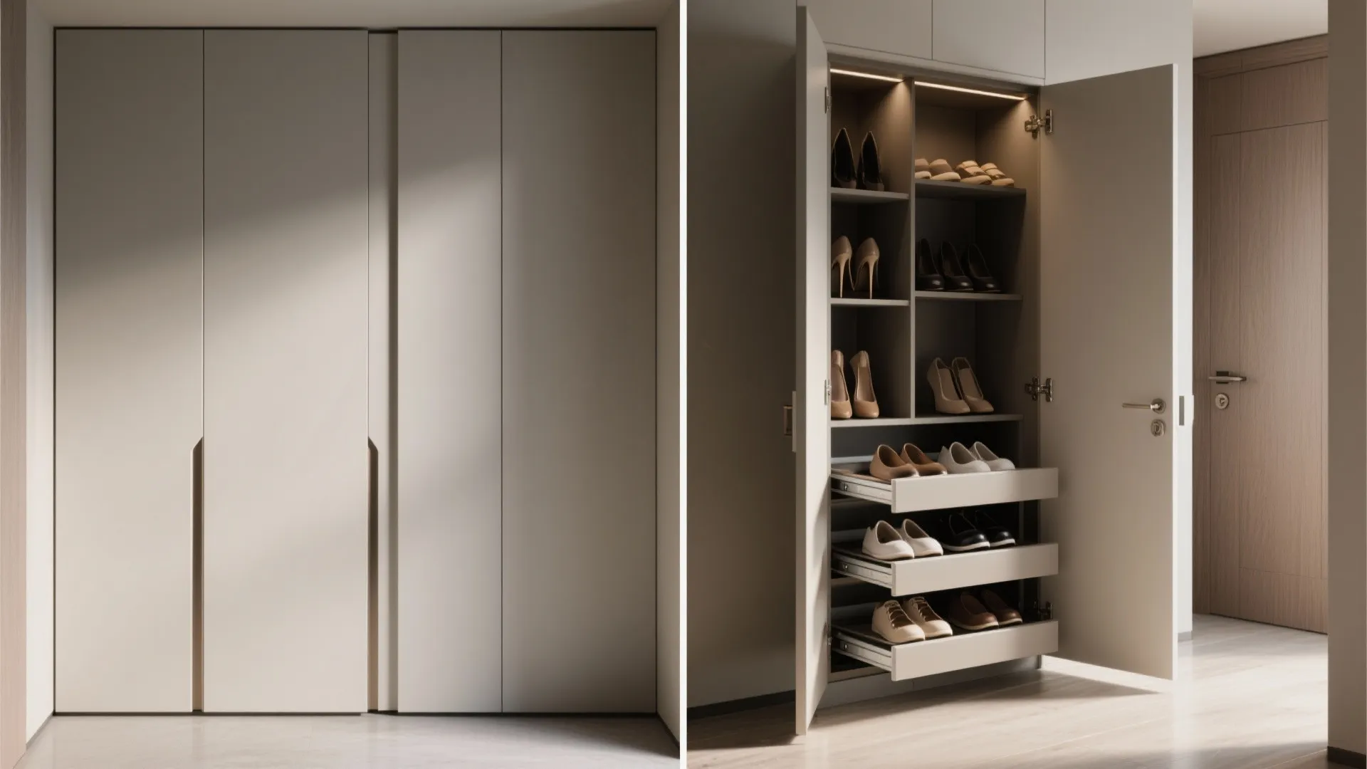 5. Fold-down Cubbies and Slide Trays