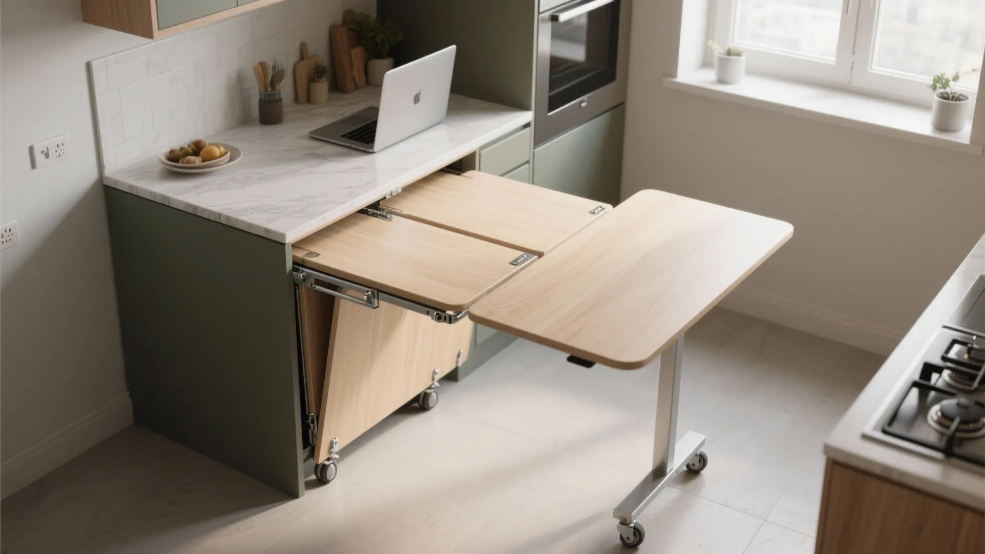 2. Fold-down counters and multipurpose islands