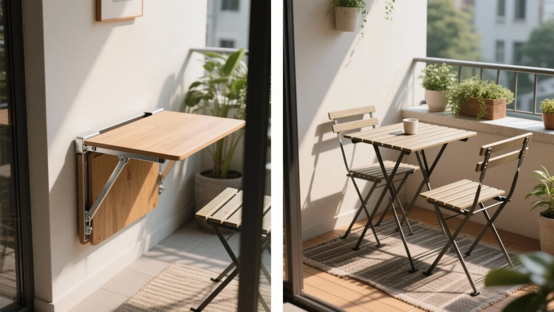 Fold‑down tables and stackable chairs that vanish