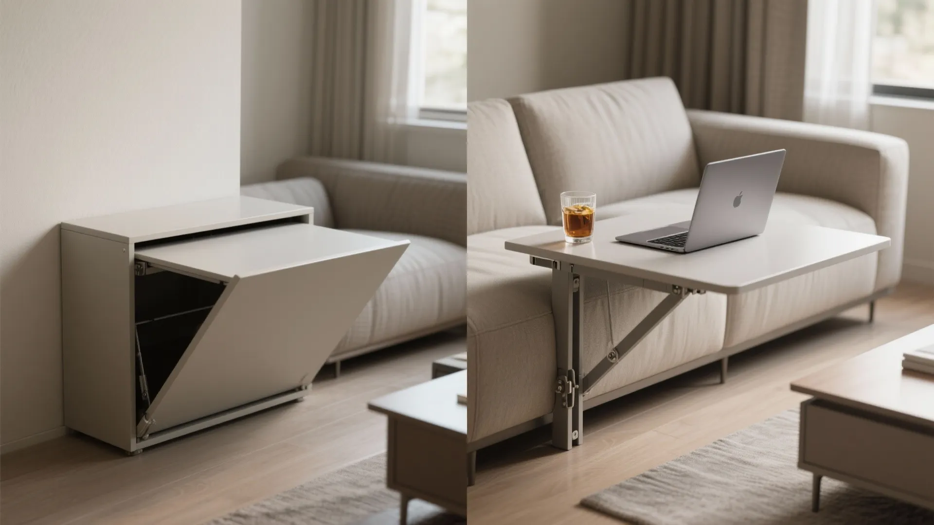 Fold-down Sofa Table