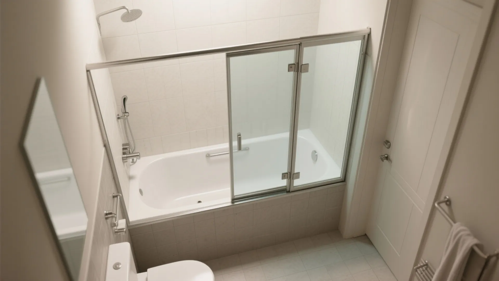 2. Folding glass screen to maximize access