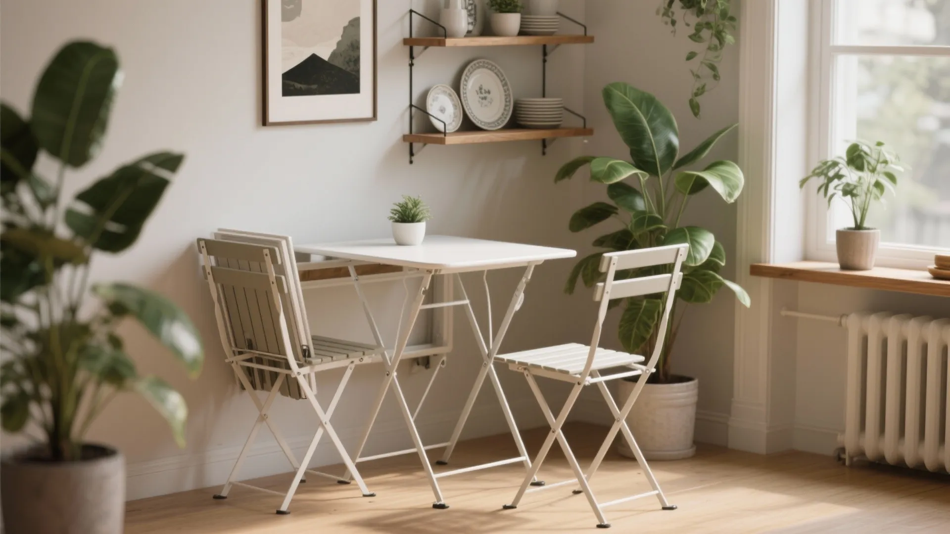 4. Folding bistro set with vertical storage