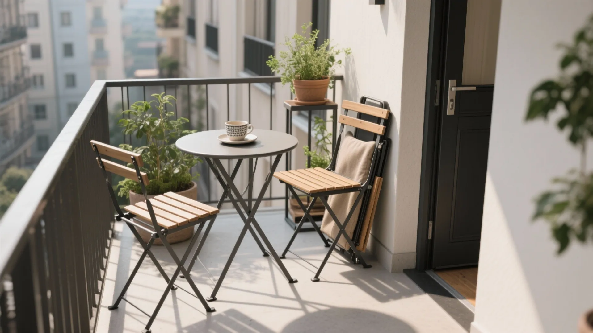 Folding bistro sets that pack flat