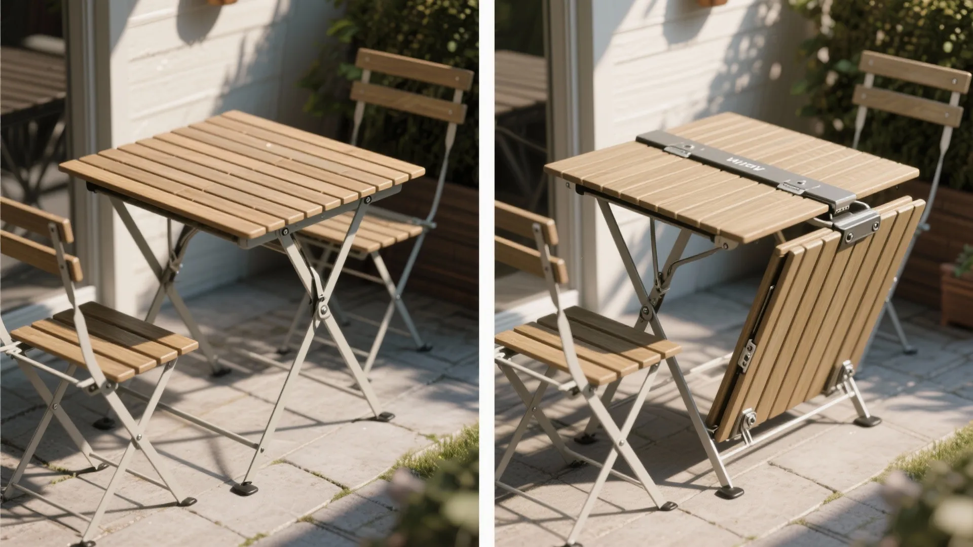2. Folding Drop-Leaf Bistro Table