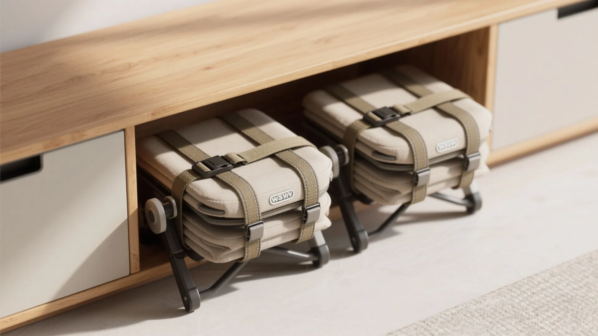 2. Folding booster chairs that double as stackable stools