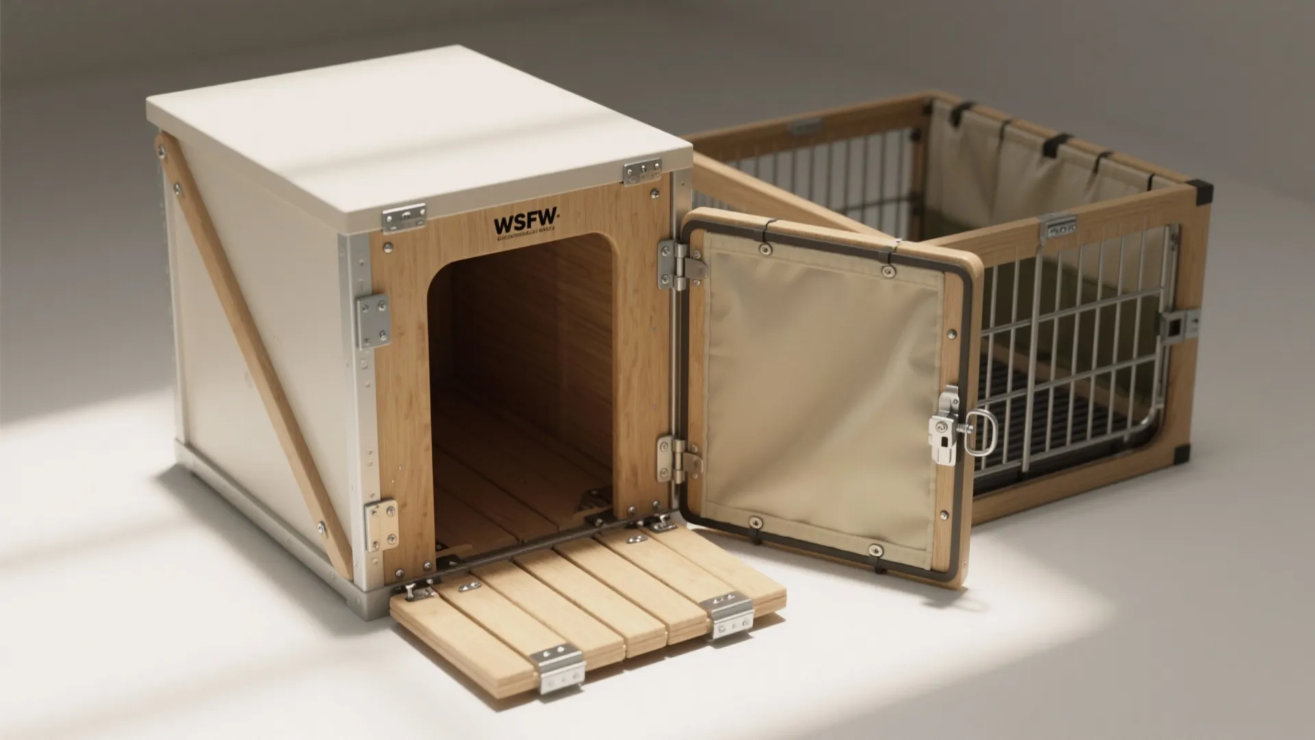 4. Folding box that converts to a kennel