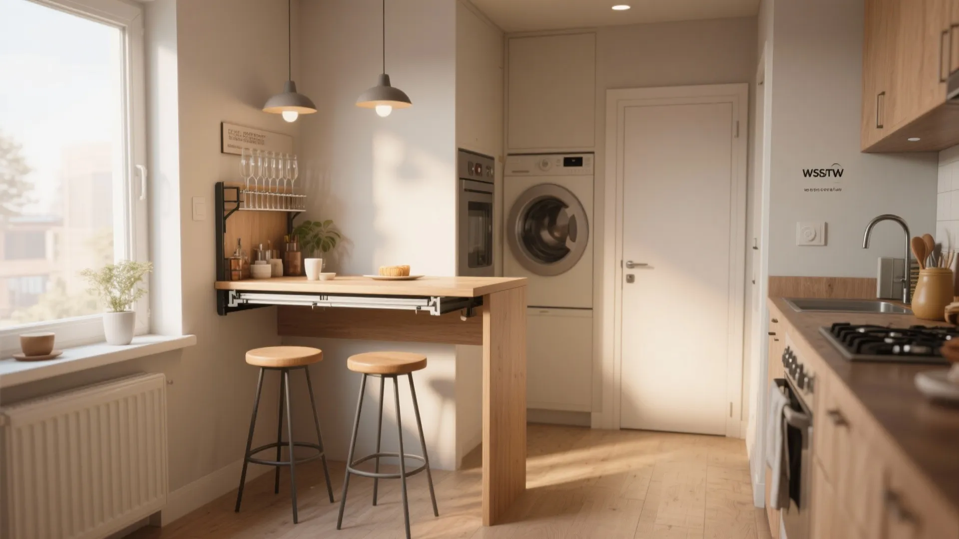 2. Create a Folding Breakfast Bar