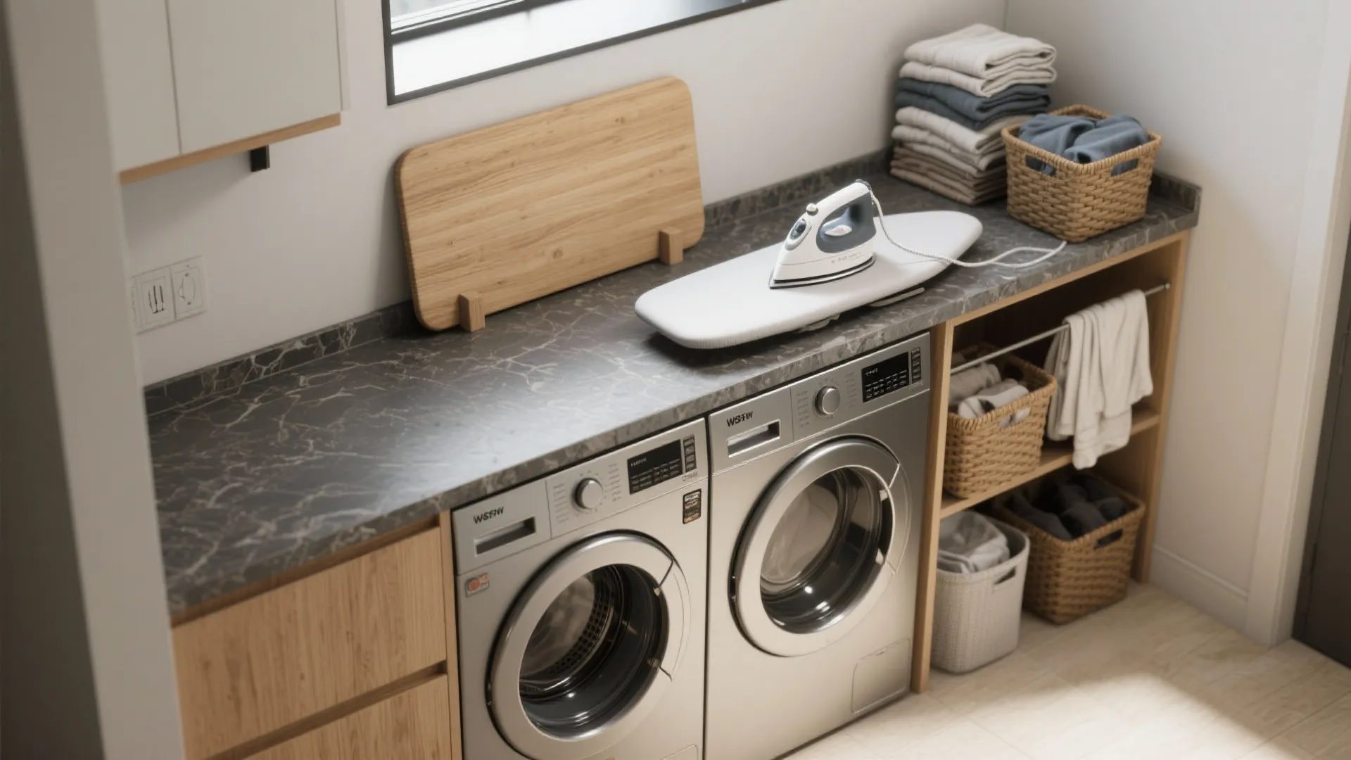 2. Build a folding station that doubles as a countertop