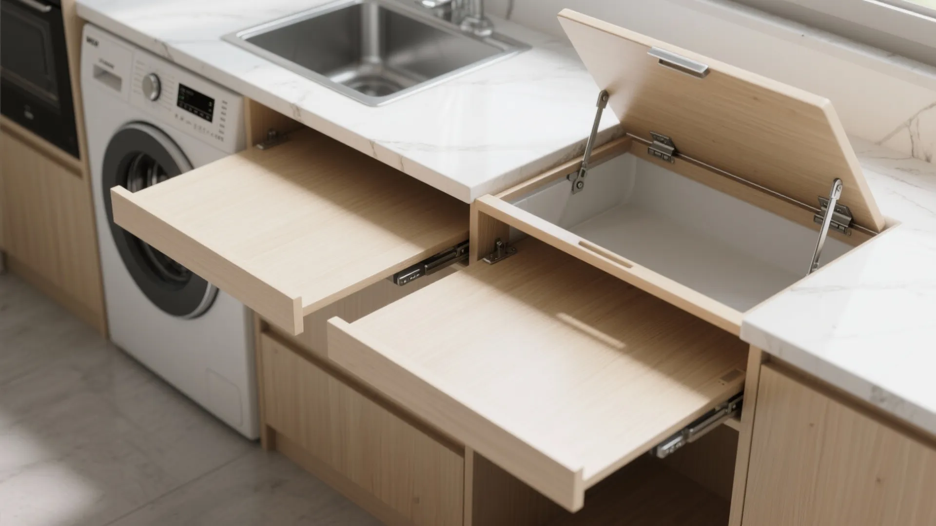 2. Flip-Up Folding Counter That Clears the Lid