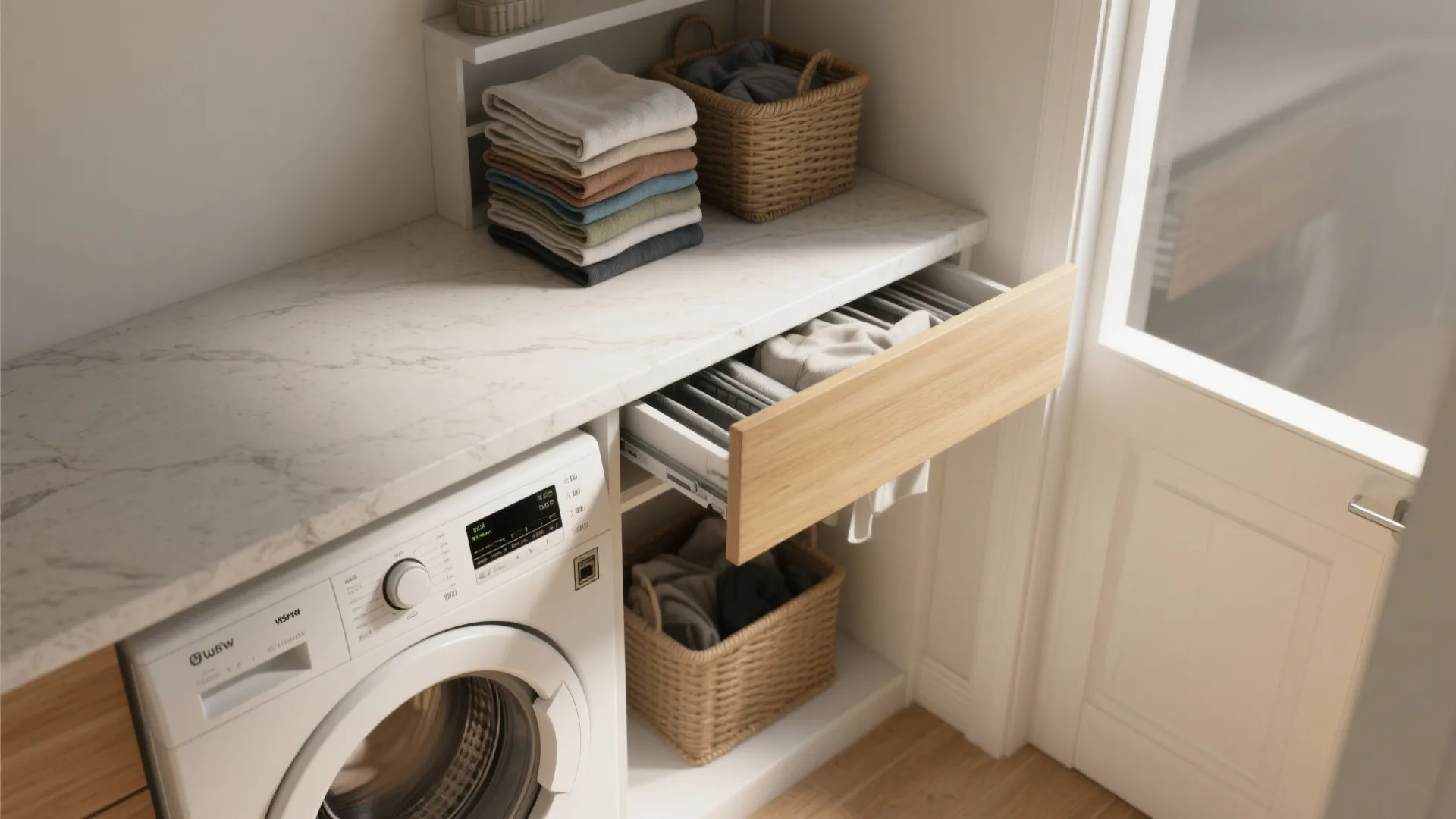 2. A folding station that doubles as counterspace