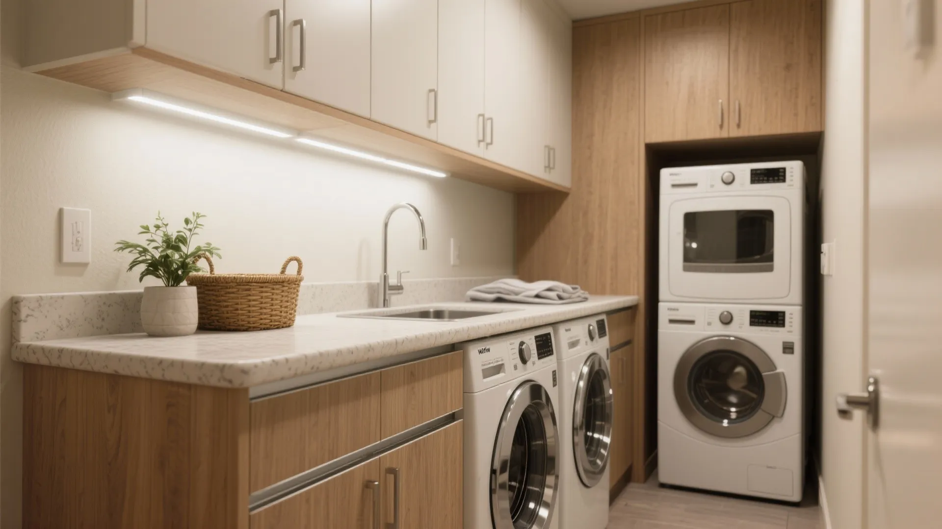 2. Create a folding station that doubles as a countertop