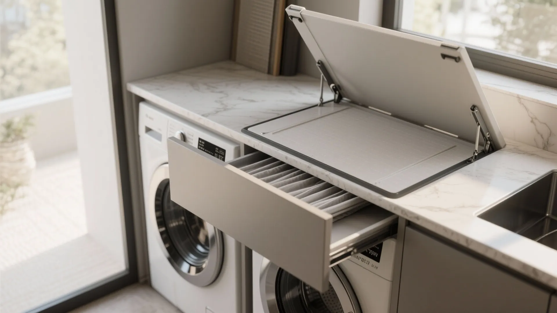 2. Create a Folding Counter That Doubles as Storage