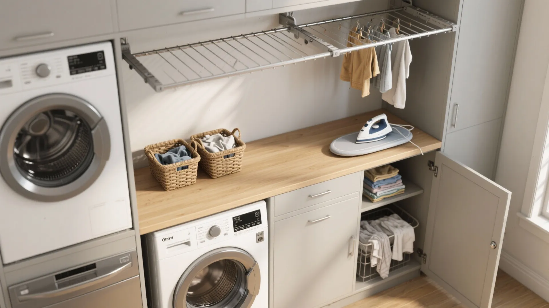 3. Build a folding counter with built-in drying