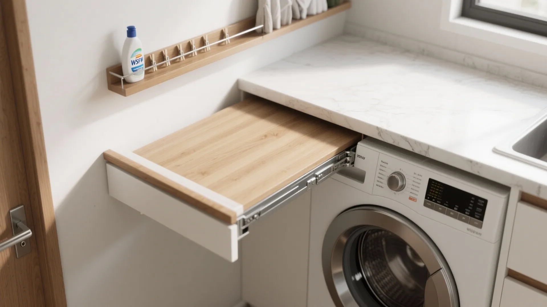 2. Fold-Down Counter Above the Stack