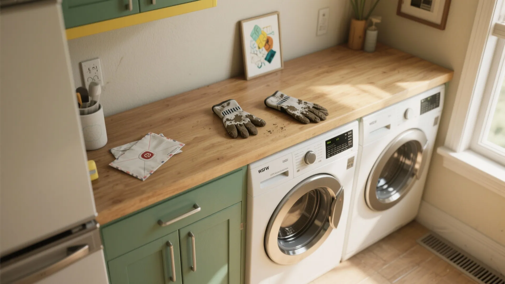 2. A folding counter that doubles as a landing zone