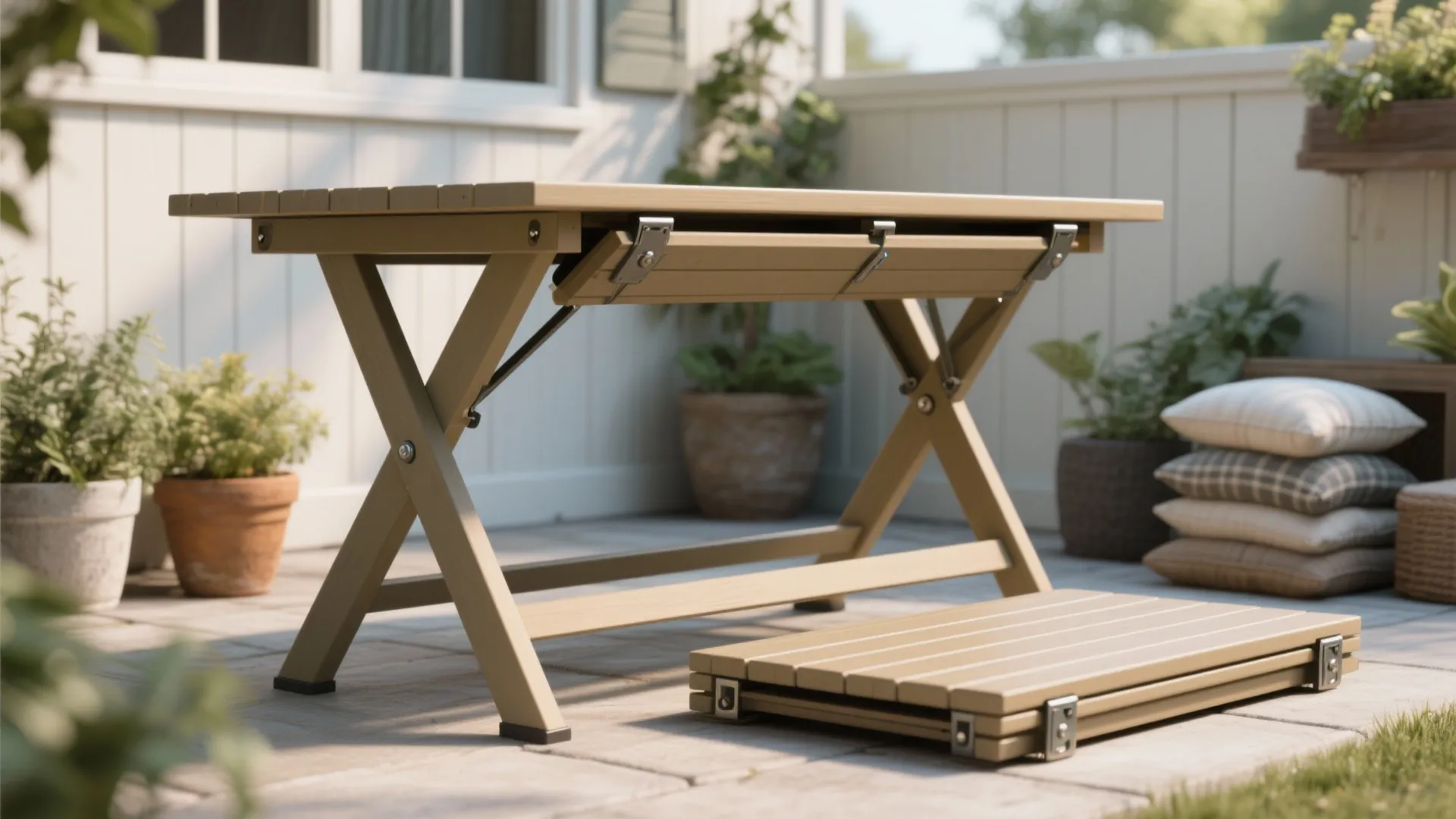 2. Folding Farmhouse Table