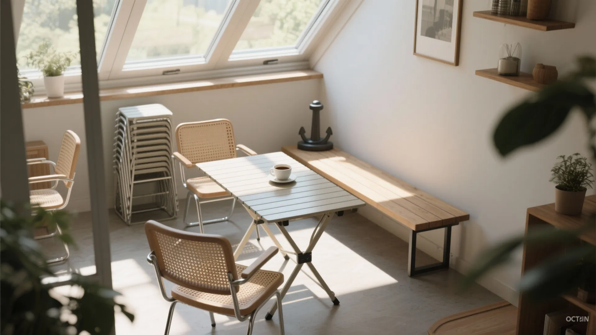 2. Lightweight folding furniture for flexible use