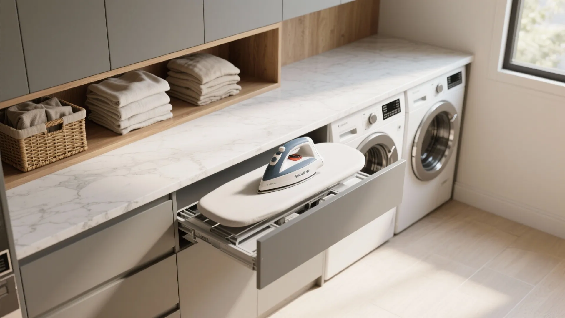 4. Folding and ironing that tuck away