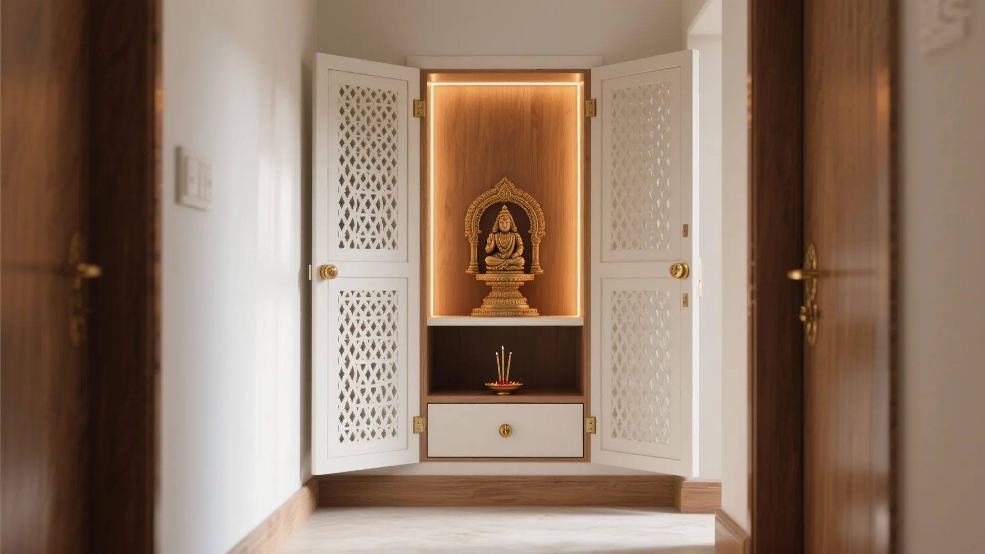 Folding-Door Niche Mandir