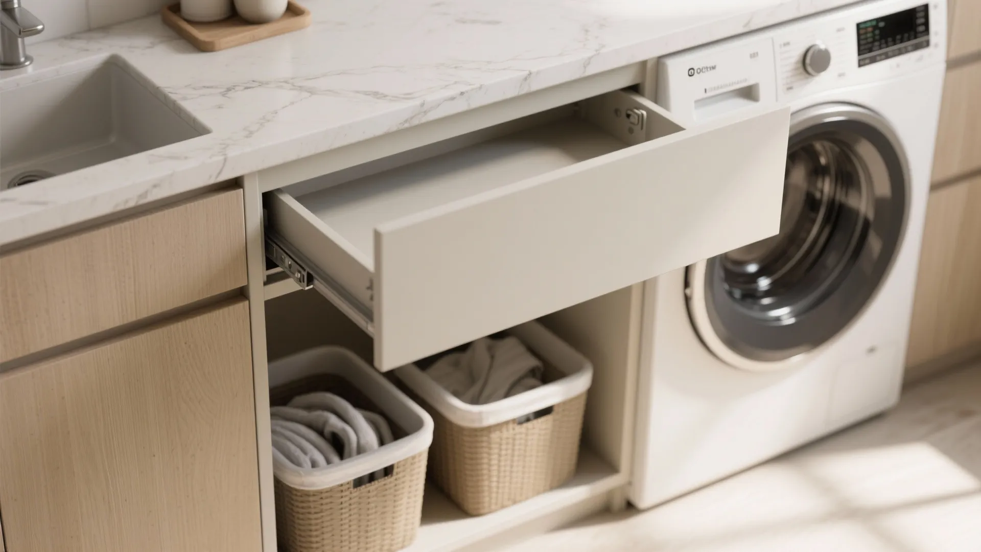 2. Create a folding nook with pull-down surfaces