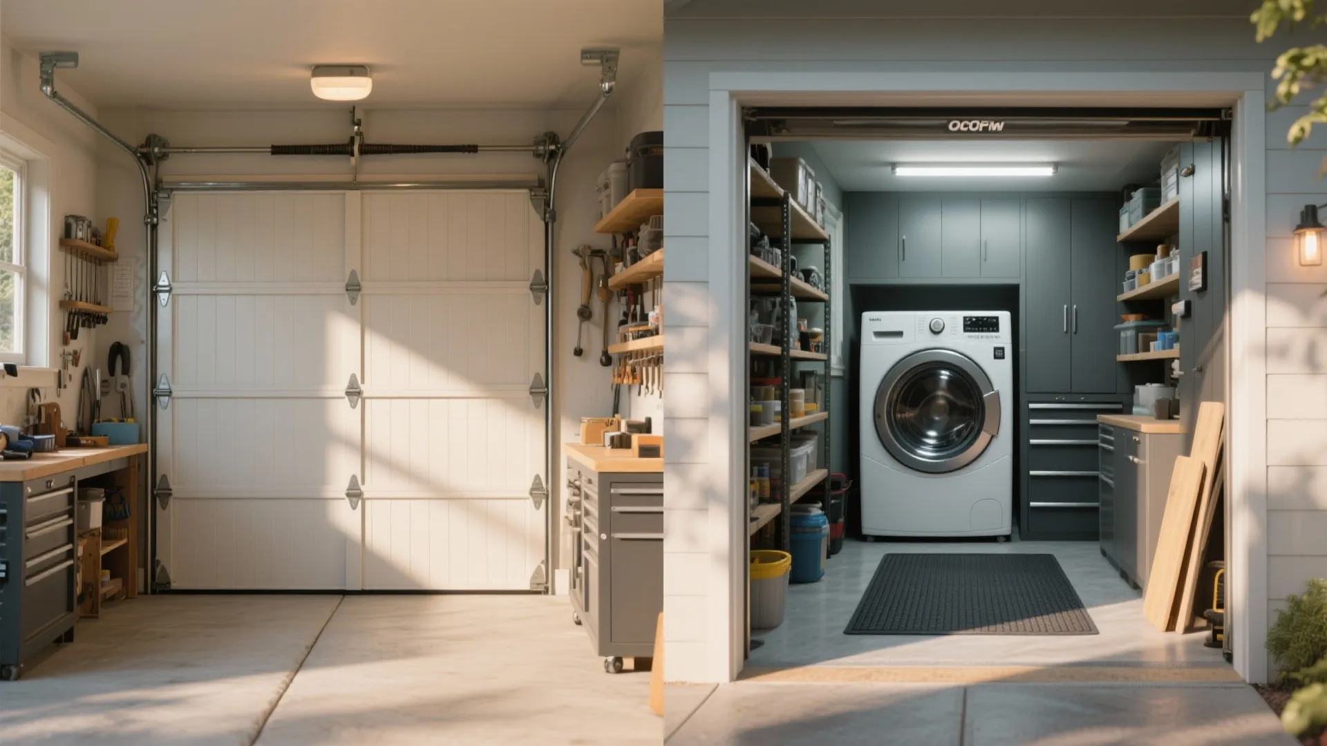 5. Create a Multi-Use Nook with a Folding Door and Smart Lighting