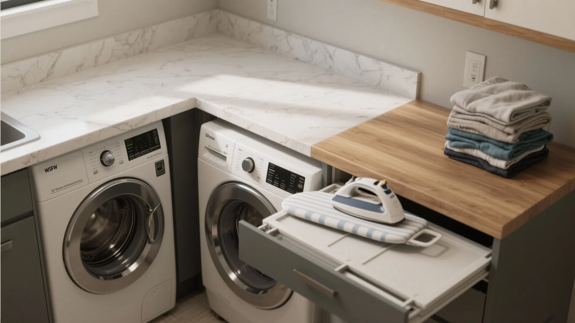 3. Folding Nook and Drop-Down Ironing Board