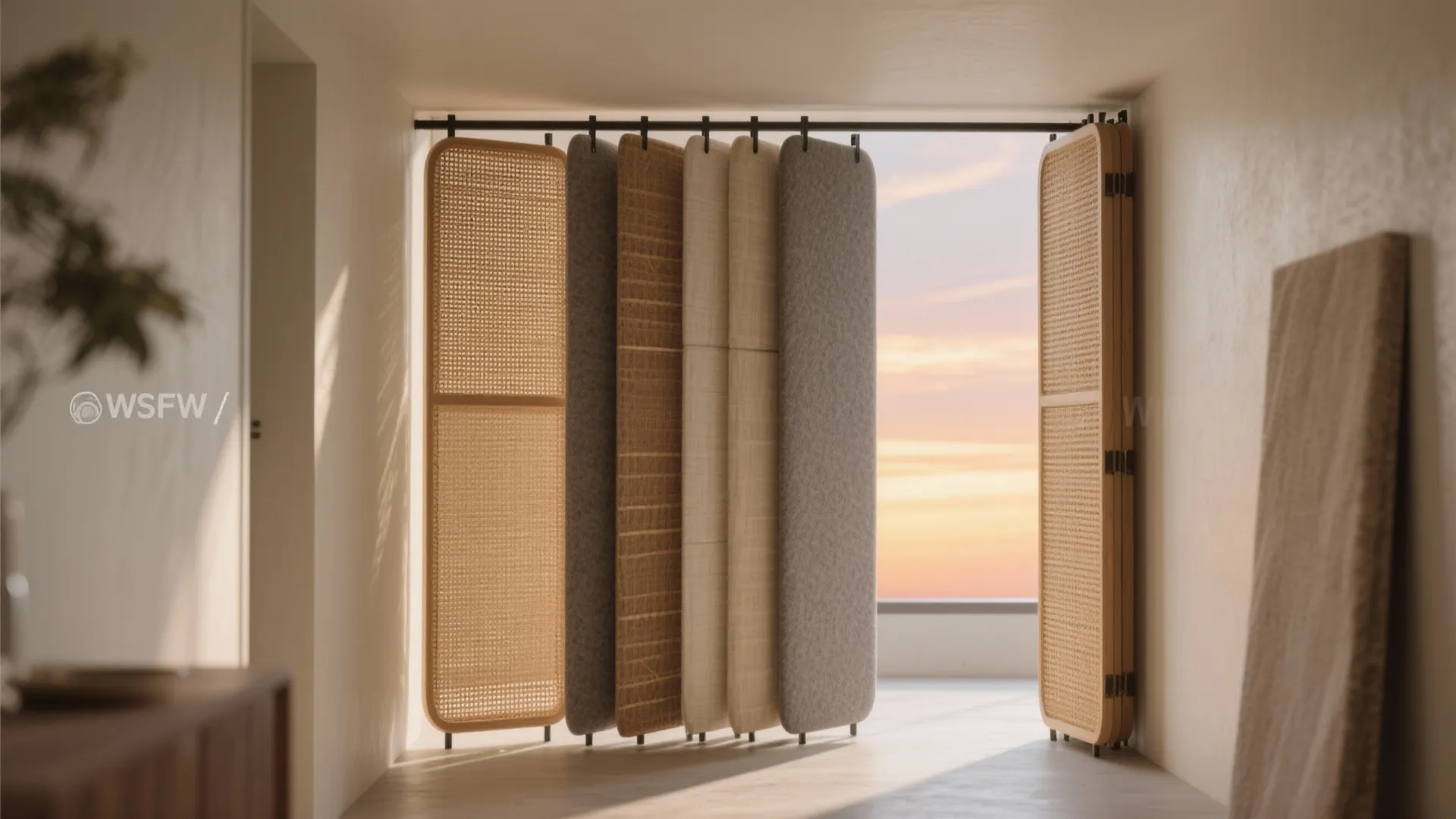5) Textured Folding Panels or Screens