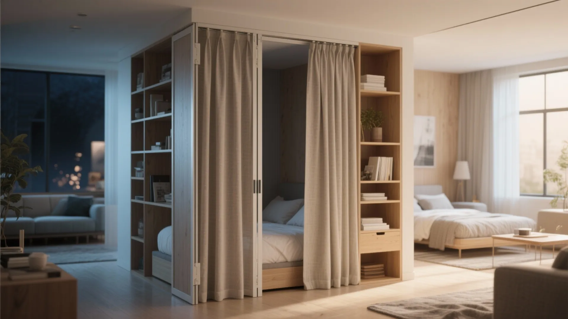 5. Multi-Use Foldable Partitions and Shelving