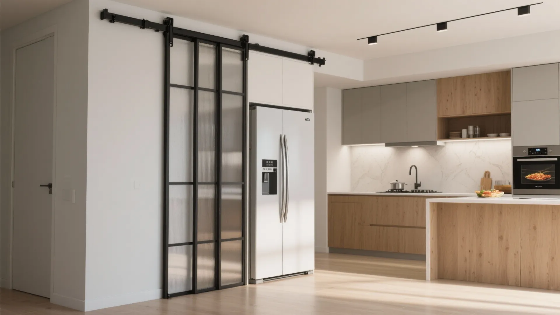 Folding or pocket partition to switch modes