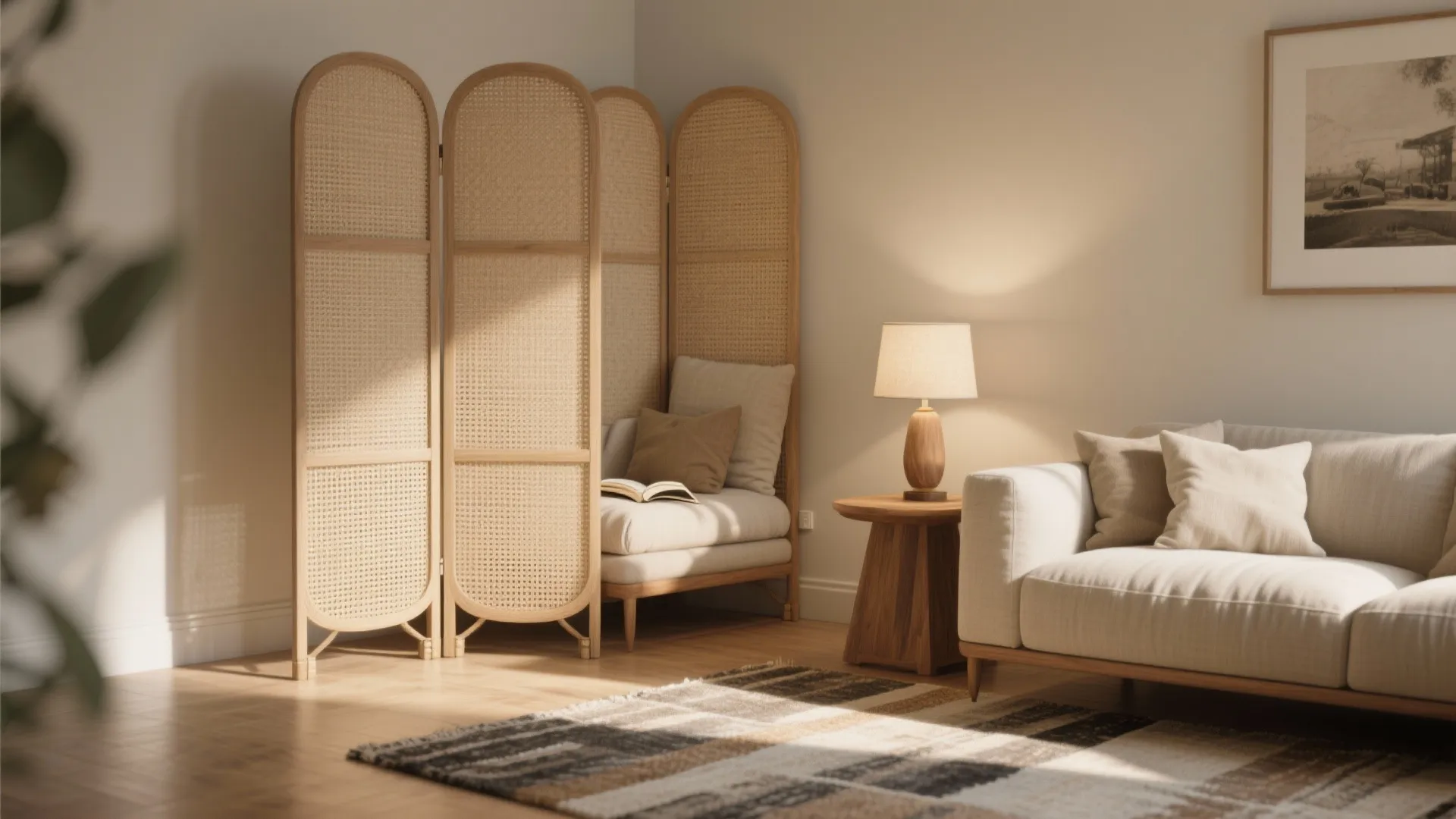 Freestanding folding screens