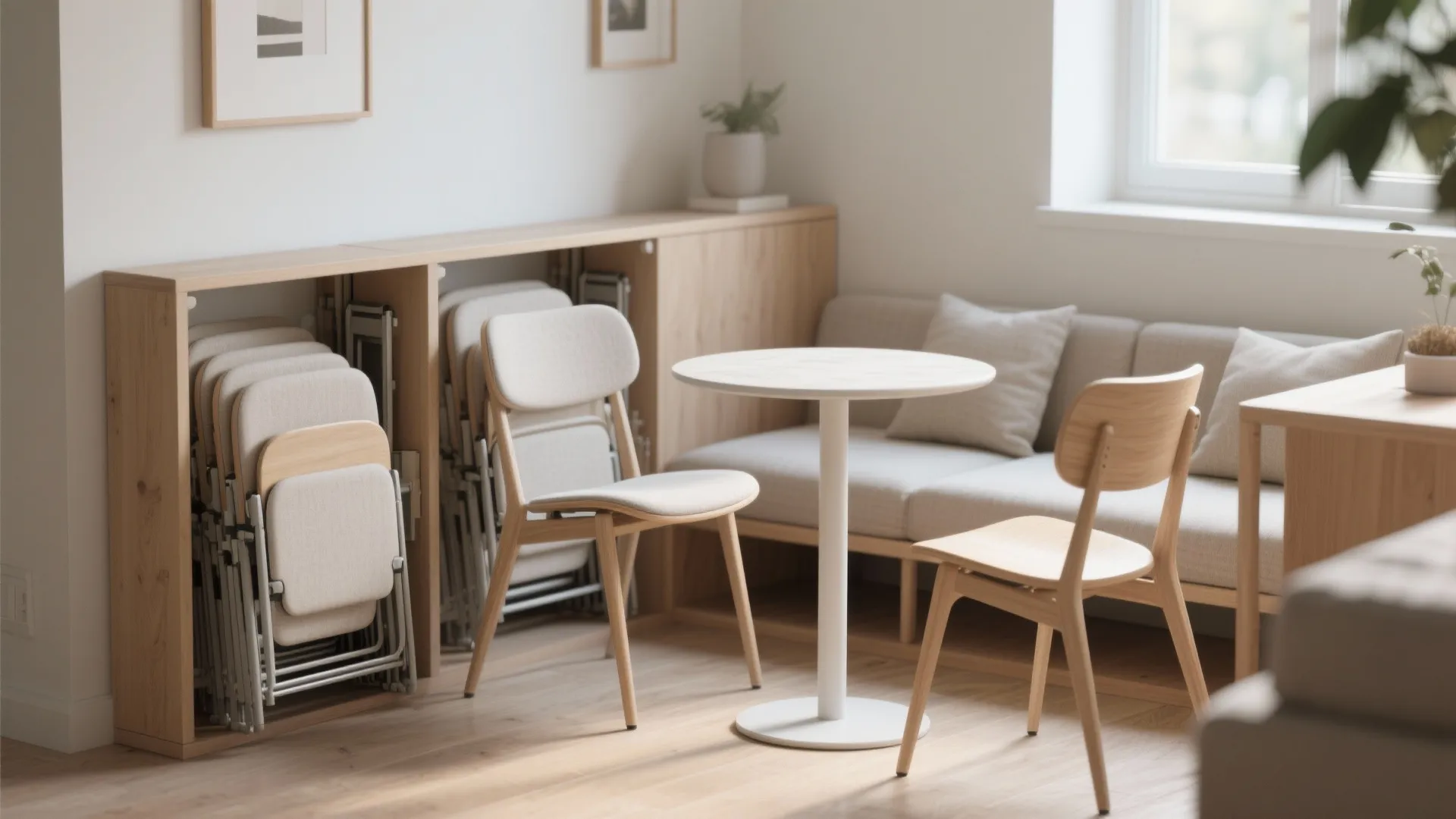 Folding or stackable seating for flexibility