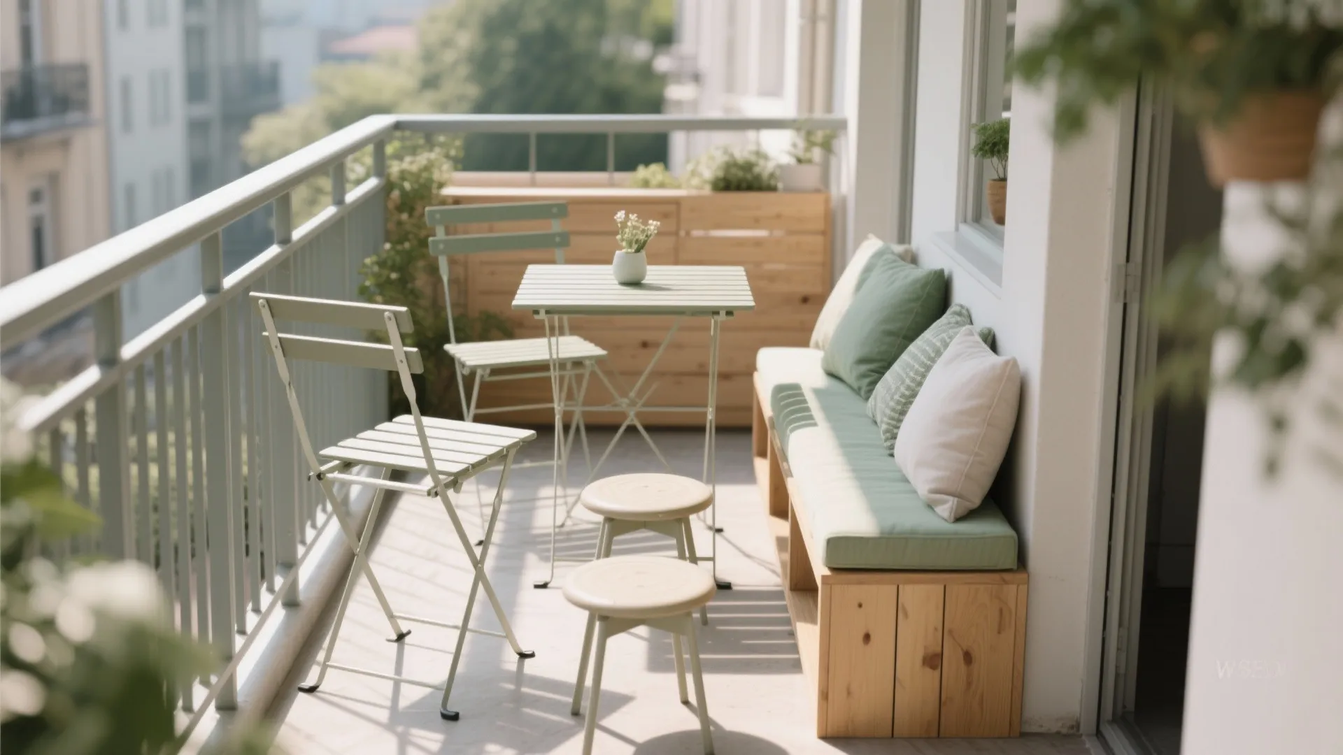 Flexible furniture: folding tables, stackable chairs, and modular pieces