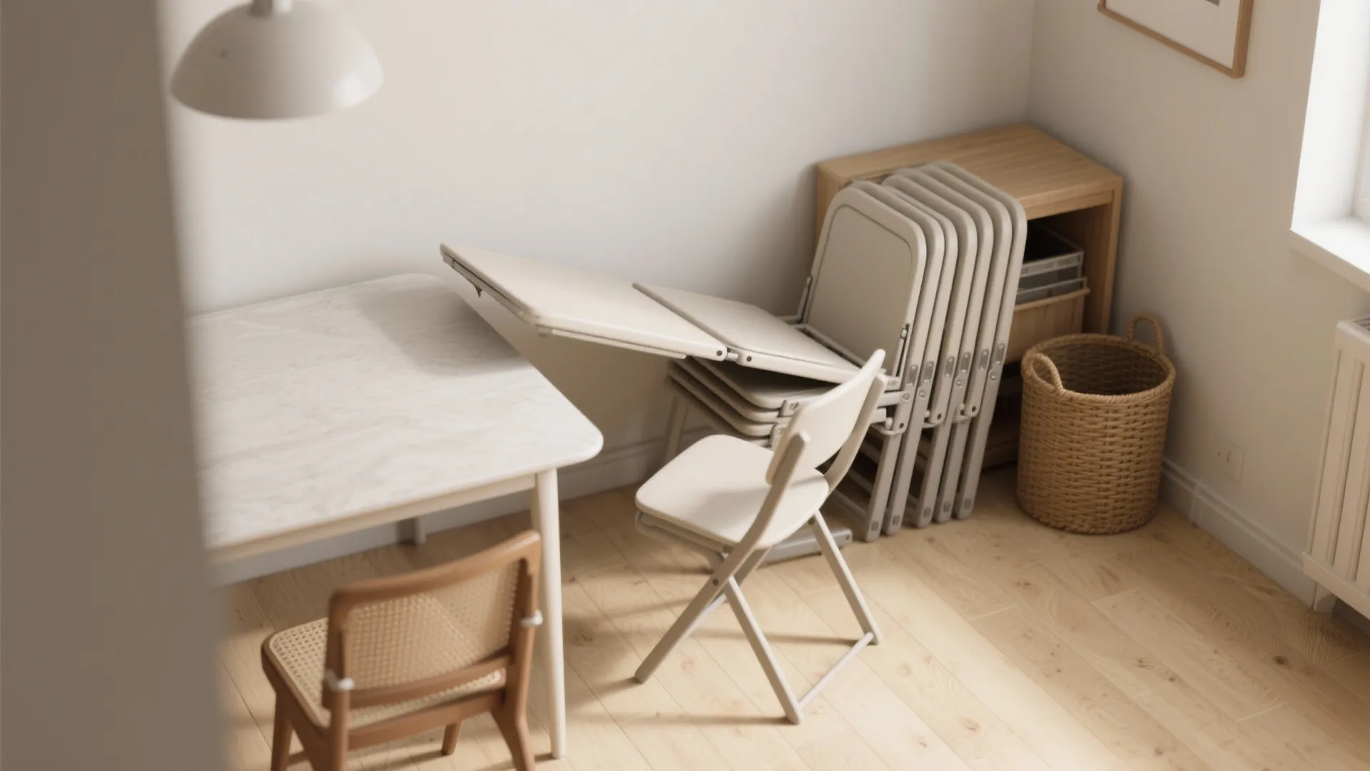 2. Folding and stackable chairs