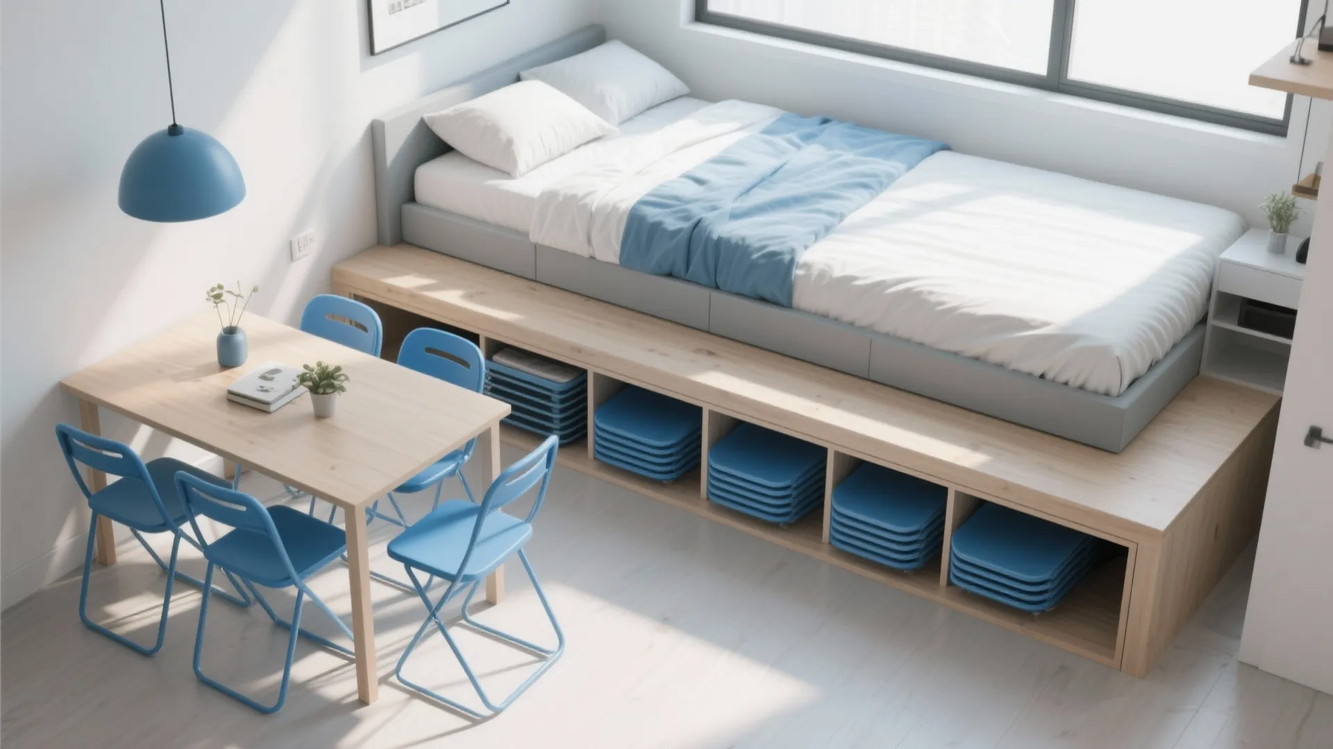 4. Small-Space Hacks: Folding and Stackable Blues