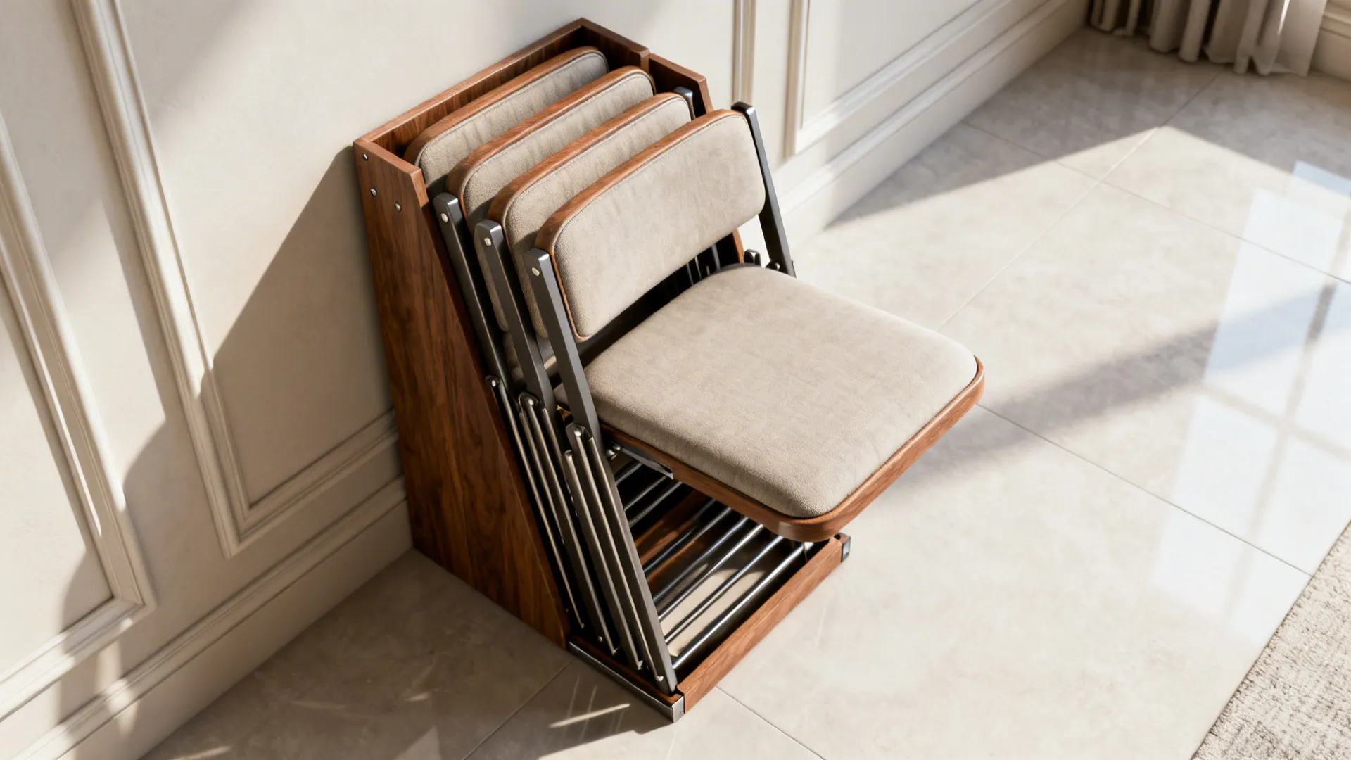 4. Folding or stackable accent chairs