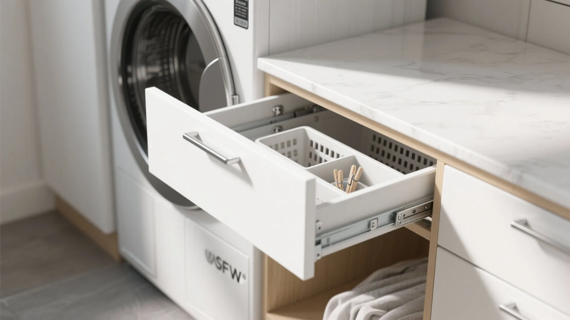 2. Create a fold-down or pull-out folding station