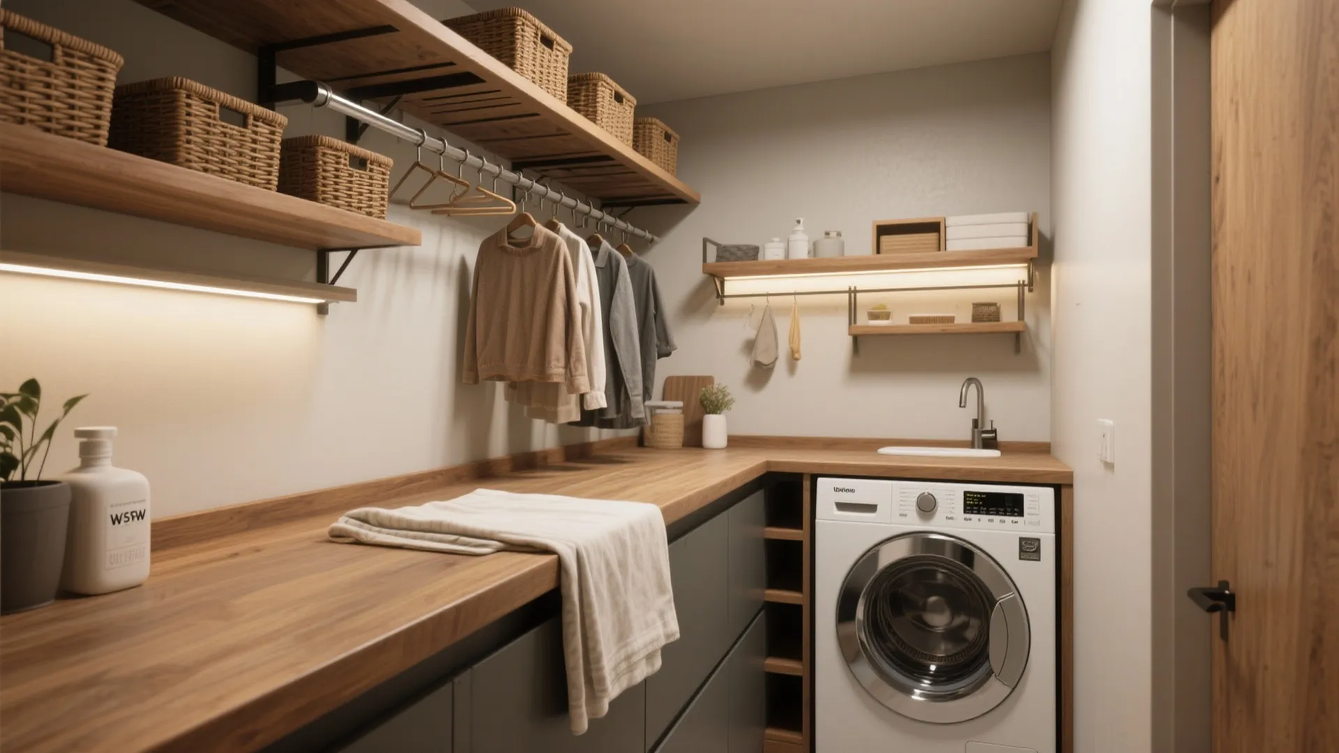 3. Multi-function countertops and folding stations