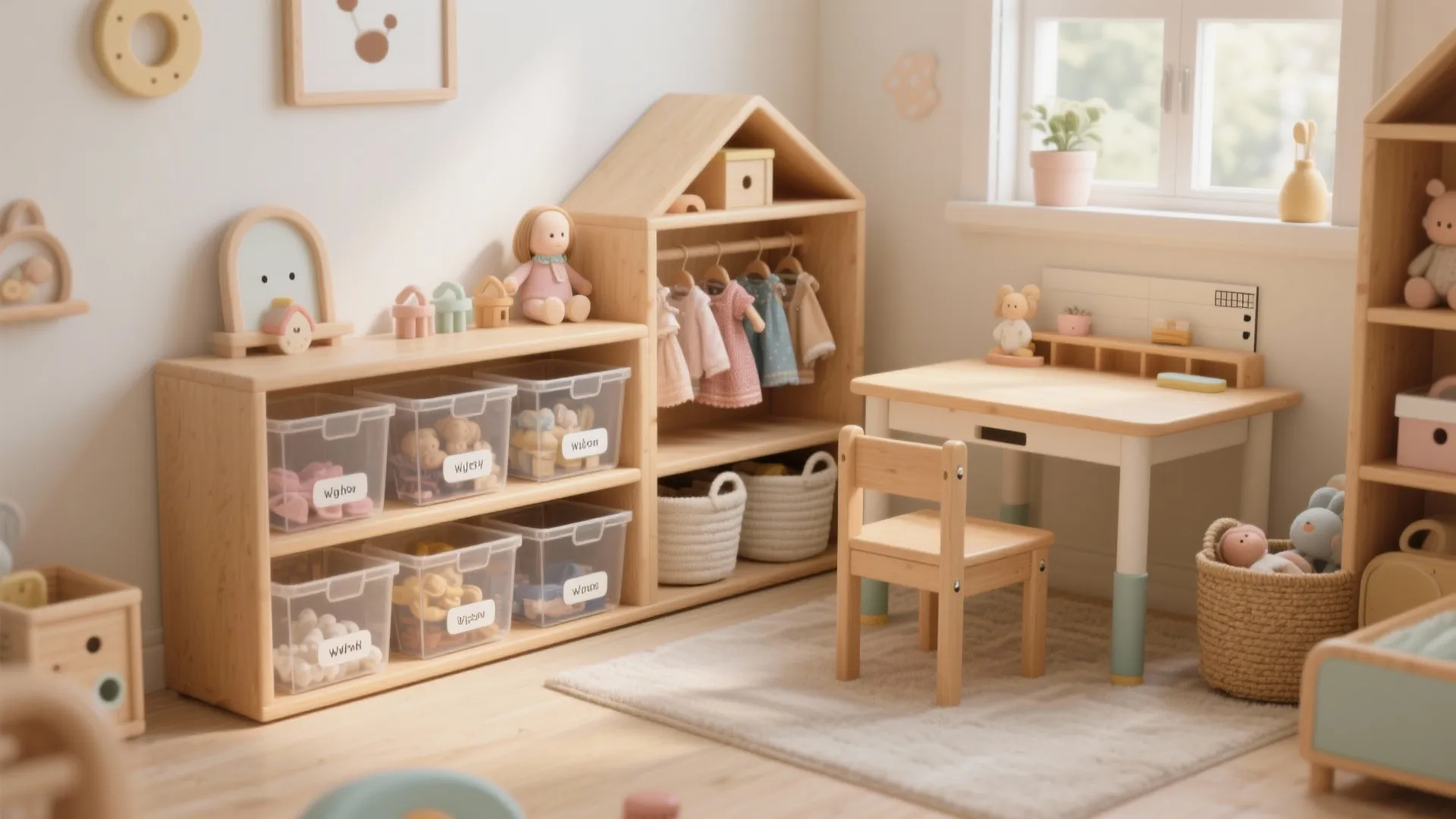 5. Integrate storage and a folding station for tidy play