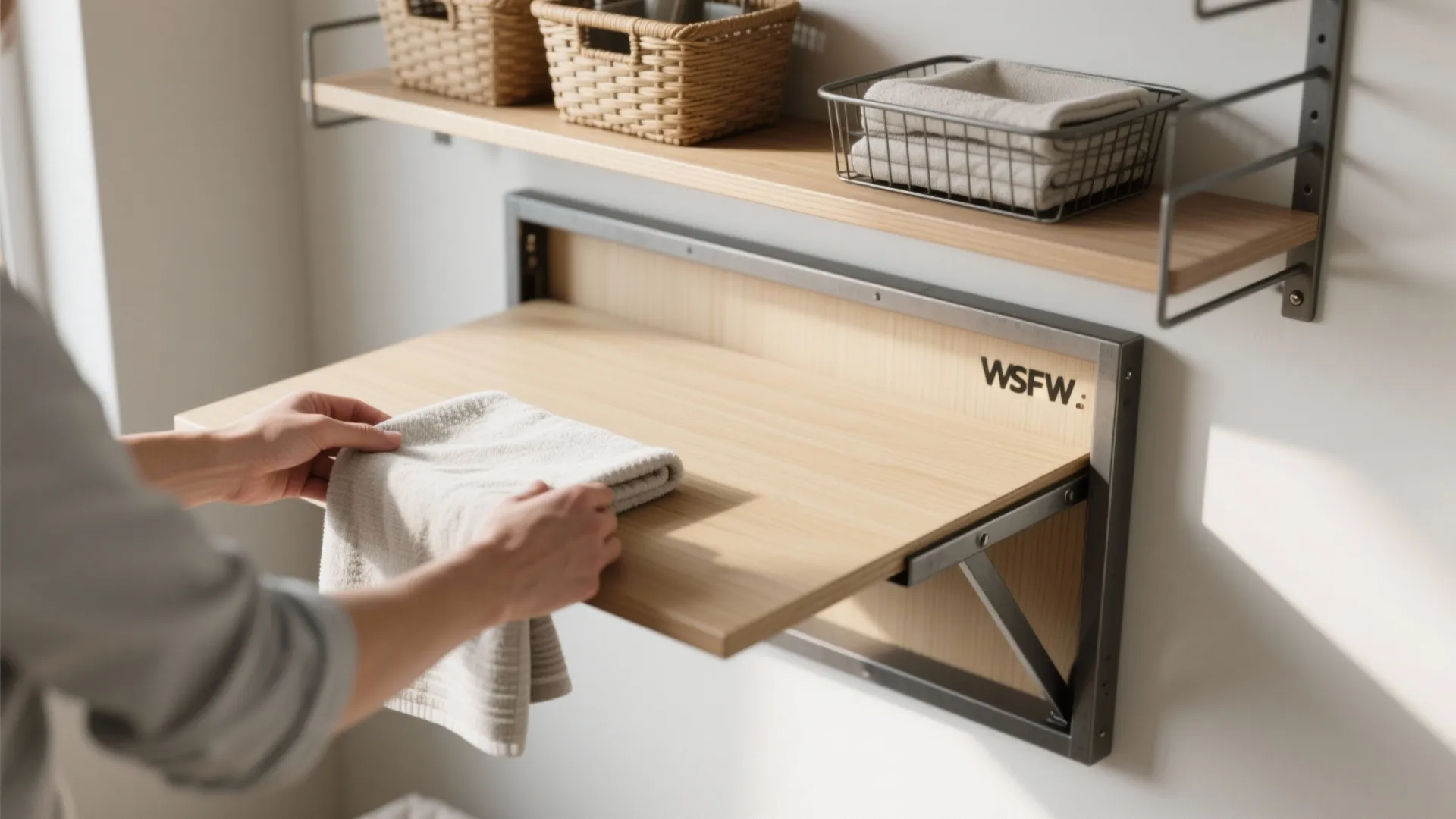 2. Shelving with a folding station