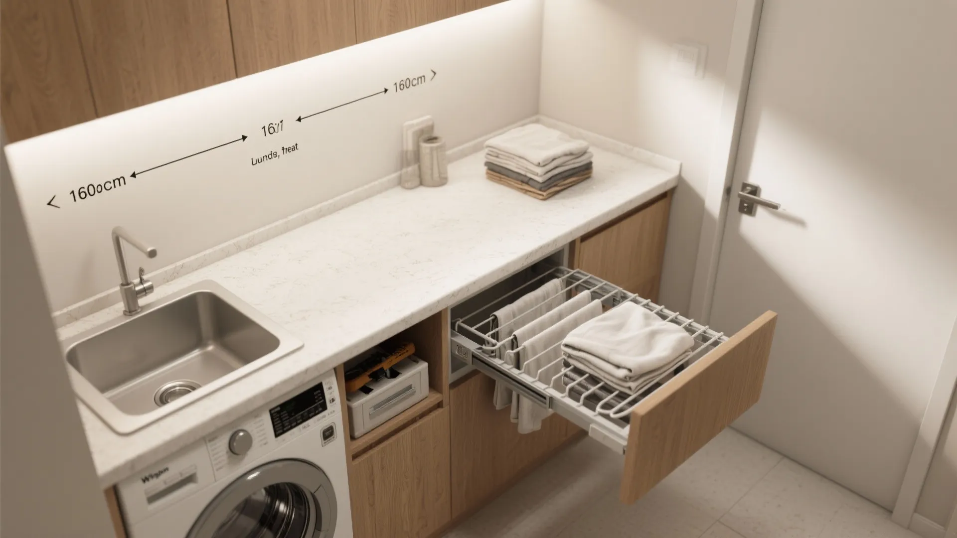 Tip 3: Make a dedicated folding and utility surface