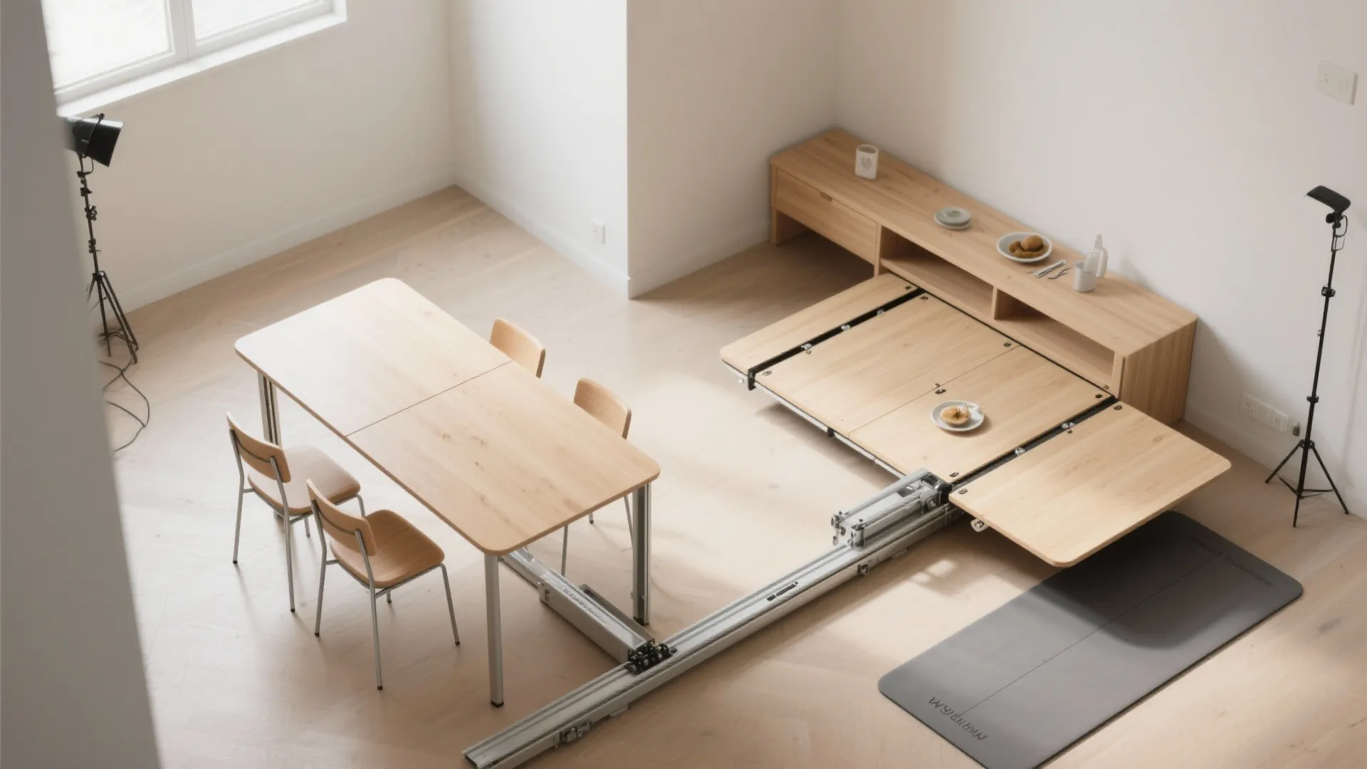 2. Folding tables and sliding surfaces